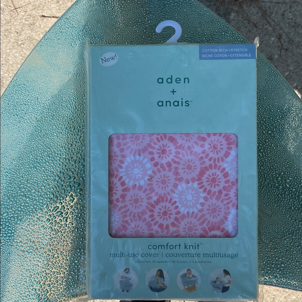 Aden + Anais Pink Floral Comfort Knit Cover